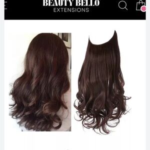 Halo hair extensions dark brown